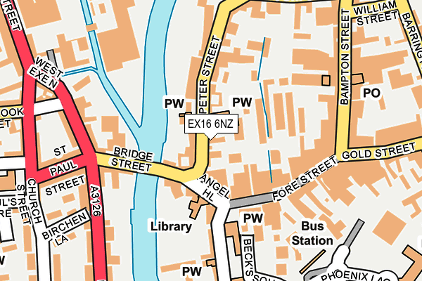 EX16 6NZ map - OS OpenMap – Local (Ordnance Survey)