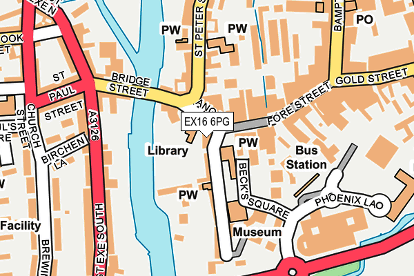 EX16 6PG map - OS OpenMap – Local (Ordnance Survey)