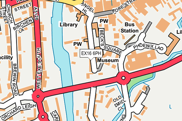 EX16 6PH map - OS OpenMap – Local (Ordnance Survey)