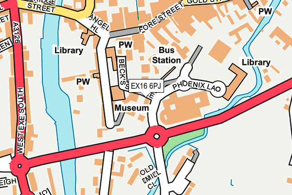 EX16 6PJ map - OS OpenMap – Local (Ordnance Survey)
