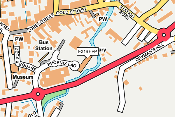 EX16 6PP map - OS OpenMap – Local (Ordnance Survey)