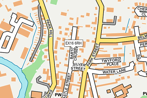 EX16 6RH map - OS OpenMap – Local (Ordnance Survey)