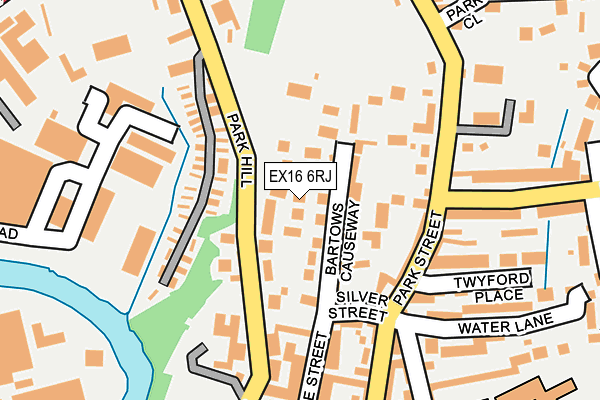 EX16 6RJ map - OS OpenMap – Local (Ordnance Survey)
