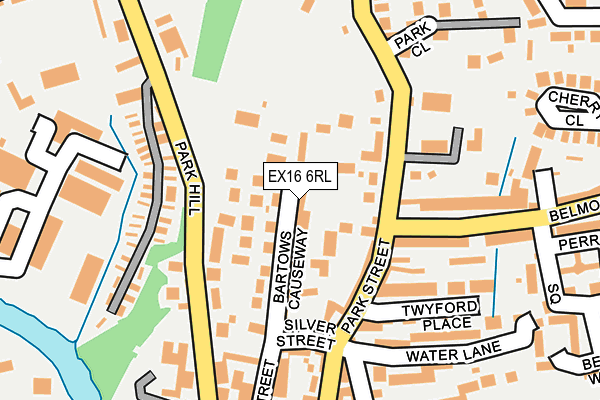 EX16 6RL map - OS OpenMap – Local (Ordnance Survey)