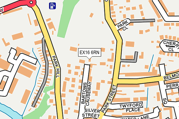 EX16 6RN map - OS OpenMap – Local (Ordnance Survey)
