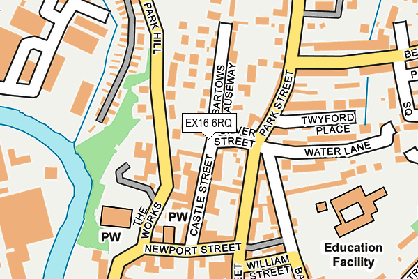 EX16 6RQ map - OS OpenMap – Local (Ordnance Survey)