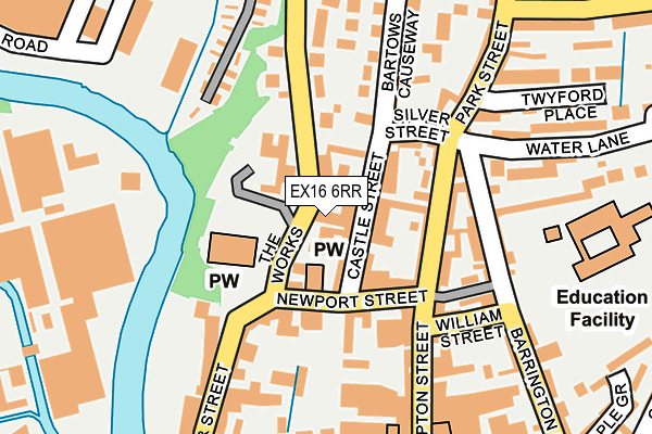 EX16 6RR map - OS OpenMap – Local (Ordnance Survey)