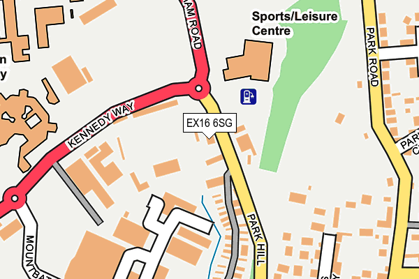 EX16 6SG map - OS OpenMap – Local (Ordnance Survey)