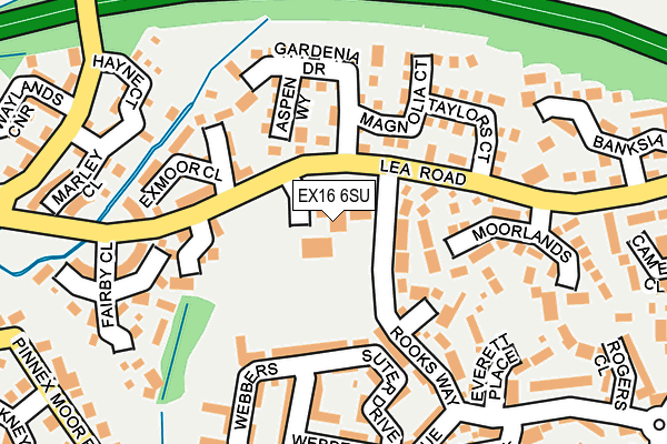 EX16 6SU map - OS OpenMap – Local (Ordnance Survey)