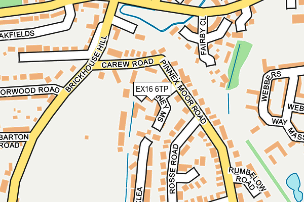 EX16 6TP map - OS OpenMap – Local (Ordnance Survey)