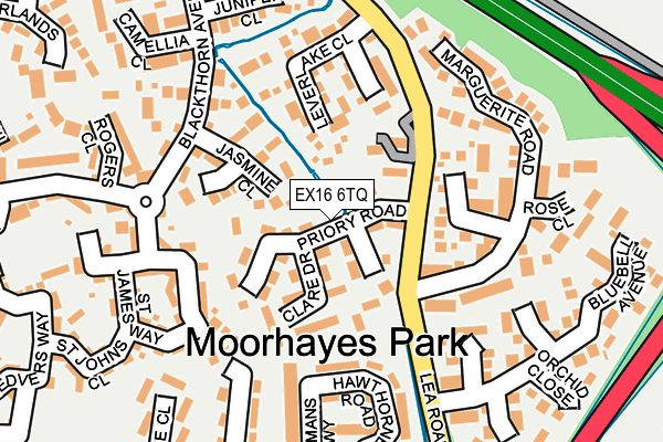 EX16 6TQ map - OS OpenMap – Local (Ordnance Survey)