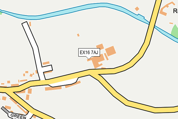 EX16 7AJ map - OS OpenMap – Local (Ordnance Survey)