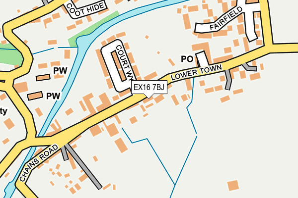 EX16 7BJ map - OS OpenMap – Local (Ordnance Survey)
