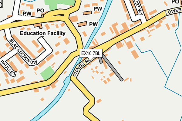 EX16 7BL map - OS OpenMap – Local (Ordnance Survey)