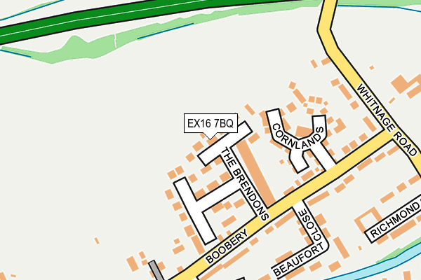 EX16 7BQ map - OS OpenMap – Local (Ordnance Survey)