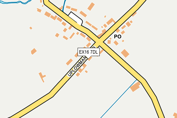 EX16 7DL map - OS OpenMap – Local (Ordnance Survey)