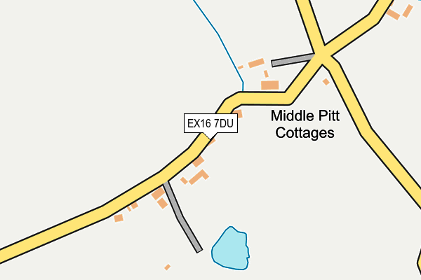 EX16 7DU map - OS OpenMap – Local (Ordnance Survey)