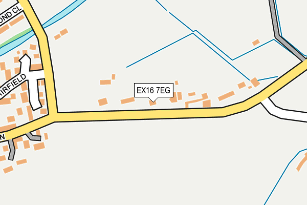 EX16 7EG map - OS OpenMap – Local (Ordnance Survey)