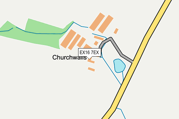 EX16 7EX map - OS OpenMap – Local (Ordnance Survey)
