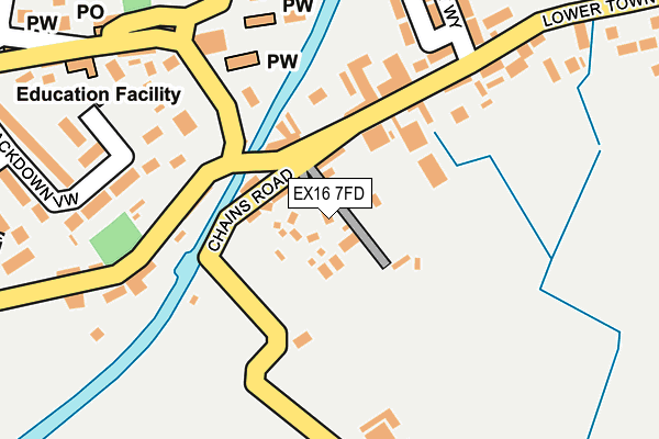 EX16 7FD map - OS OpenMap – Local (Ordnance Survey)