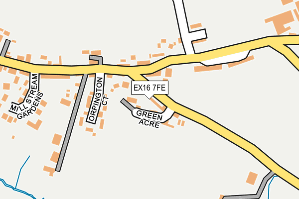 EX16 7FE map - OS OpenMap – Local (Ordnance Survey)