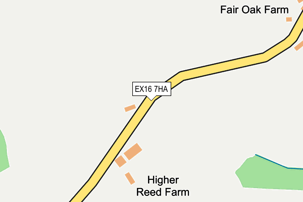 EX16 7HA map - OS OpenMap – Local (Ordnance Survey)