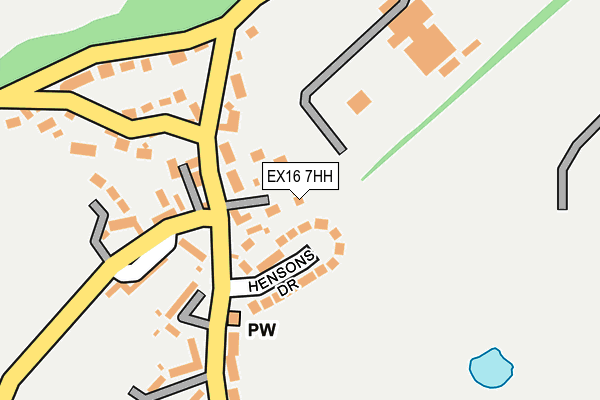 EX16 7HH map - OS OpenMap – Local (Ordnance Survey)