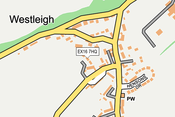 EX16 7HQ map - OS OpenMap – Local (Ordnance Survey)