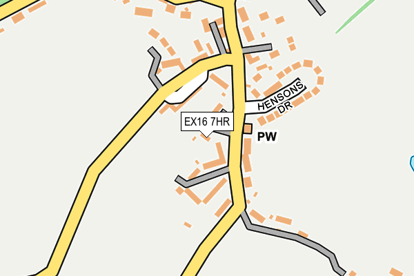 EX16 7HR map - OS OpenMap – Local (Ordnance Survey)