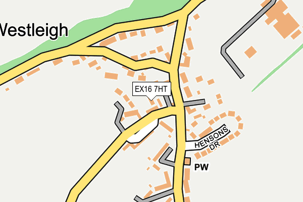 EX16 7HT map - OS OpenMap – Local (Ordnance Survey)