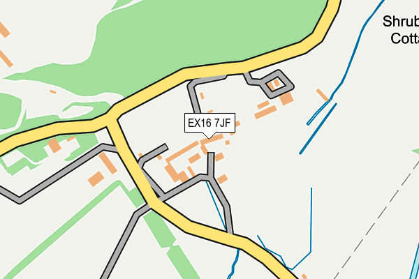 EX16 7JF map - OS OpenMap – Local (Ordnance Survey)