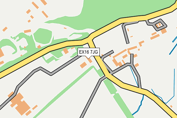 EX16 7JG map - OS OpenMap – Local (Ordnance Survey)