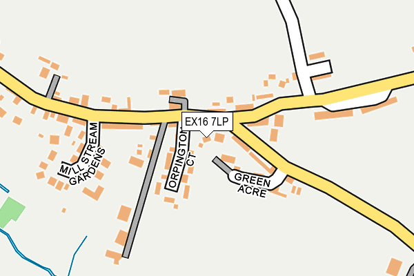 EX16 7LP map - OS OpenMap – Local (Ordnance Survey)