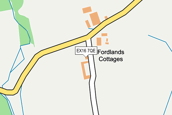 EX16 7QE map - OS OpenMap – Local (Ordnance Survey)