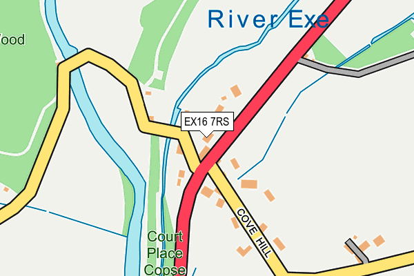 EX16 7RS map - OS OpenMap – Local (Ordnance Survey)