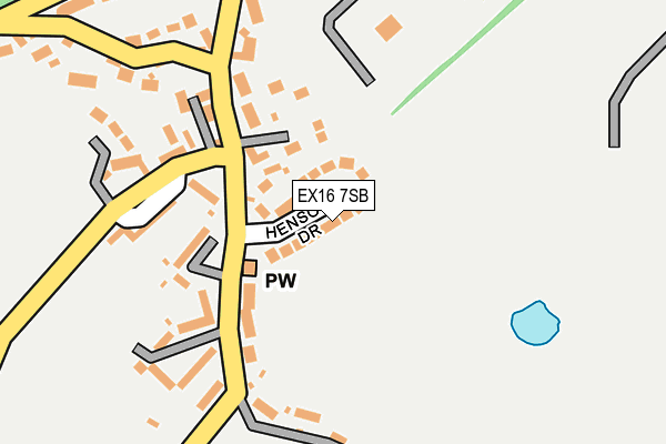 EX16 7SB map - OS OpenMap – Local (Ordnance Survey)