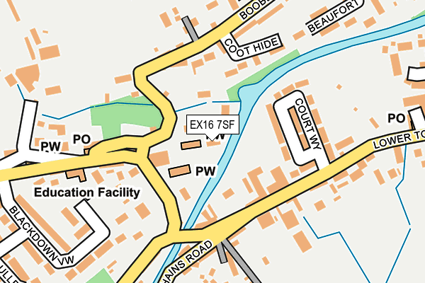EX16 7SF map - OS OpenMap – Local (Ordnance Survey)