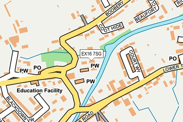 EX16 7SG map - OS OpenMap – Local (Ordnance Survey)