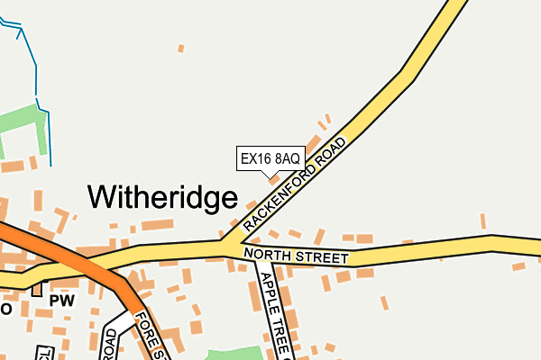 EX16 8AQ map - OS OpenMap – Local (Ordnance Survey)