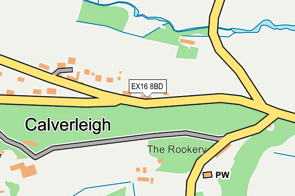 EX16 8BD map - OS OpenMap – Local (Ordnance Survey)