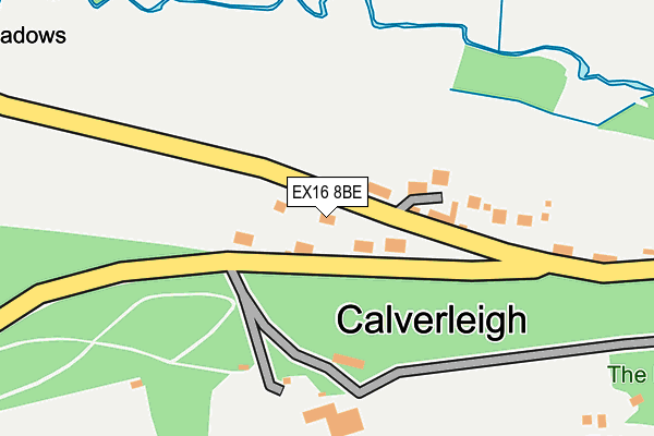 EX16 8BE map - OS OpenMap – Local (Ordnance Survey)