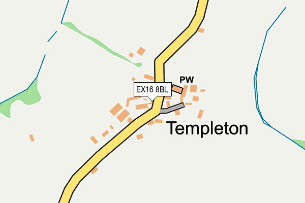 EX16 8BL map - OS OpenMap – Local (Ordnance Survey)