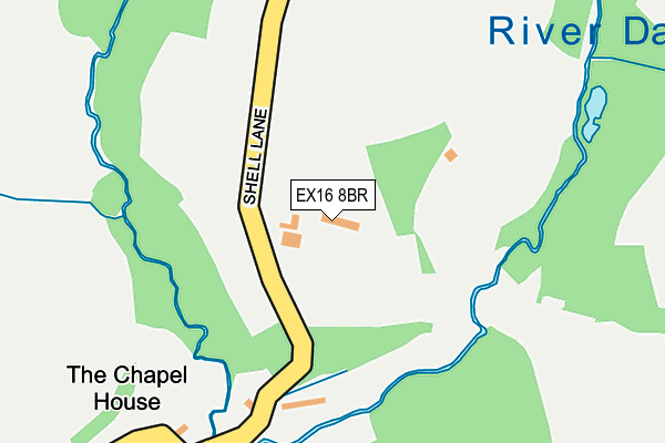 EX16 8BR map - OS OpenMap – Local (Ordnance Survey)