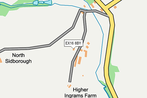 EX16 8BY map - OS OpenMap – Local (Ordnance Survey)