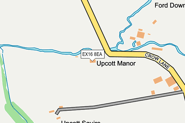 EX16 8EA map - OS OpenMap – Local (Ordnance Survey)