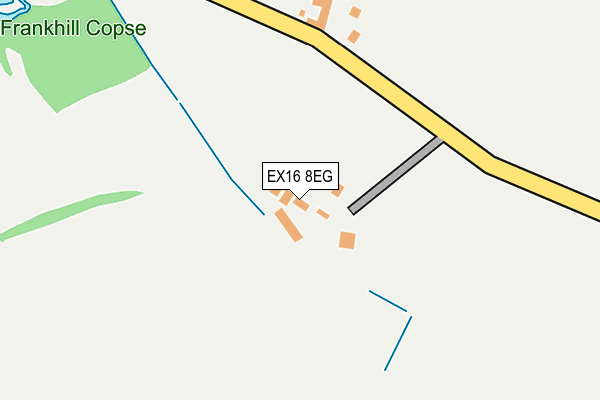 EX16 8EG map - OS OpenMap – Local (Ordnance Survey)