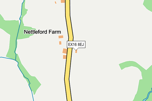 EX16 8EJ map - OS OpenMap – Local (Ordnance Survey)