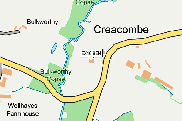 EX16 8EN map - OS OpenMap – Local (Ordnance Survey)