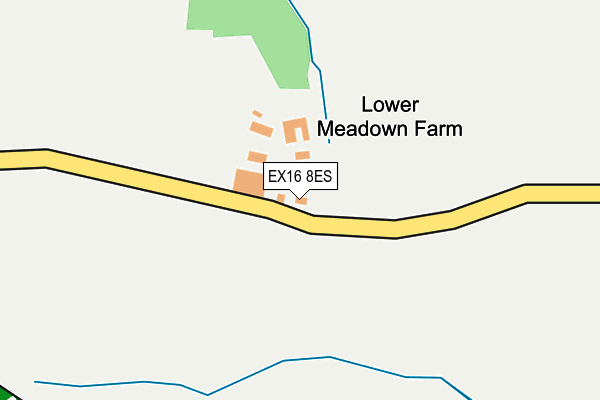 EX16 8ES map - OS OpenMap – Local (Ordnance Survey)