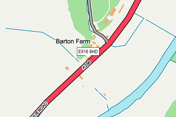 EX16 8HD map - OS OpenMap – Local (Ordnance Survey)